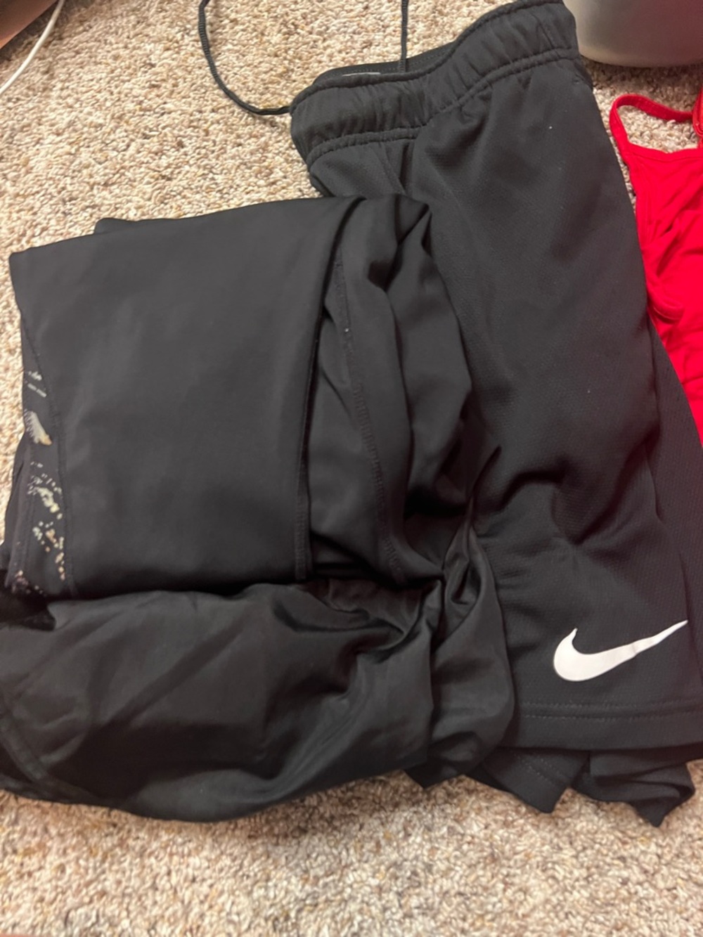 Nike' Athletic Shorts with White Swoosh small, Kirkland leggings, short running
